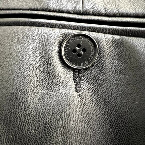 STELLA MCCARTNEY Women's M 42 Cargo Vegan Leather Wide Leg Luxury Pants Workwear - Picture 6 of 9